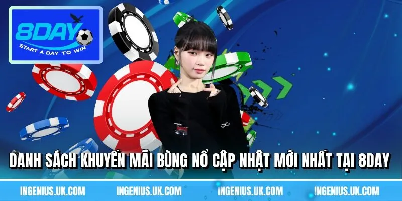 Danh sách khuyến mãi bùng nổ cập nhật mới nhất tại 8DAY